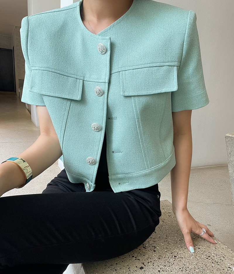 lily summer tweed jacket(mint)